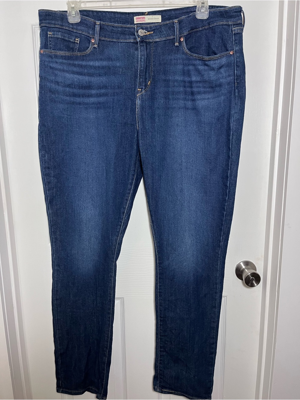 Signature by Levi Strauss Dark Indigo Straight Leg Jeans